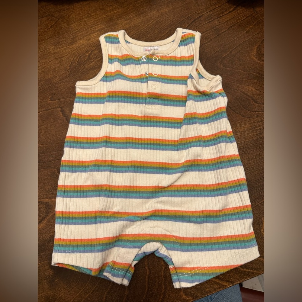 Hanna Anderson Striped Romper, 3-6 months